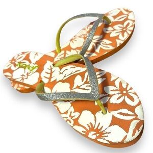 REEF Cushion Flip Flops sandals thongs women’s 9 glitter comfy flats fun sandal